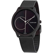  Shop Authentic Calvin Klein Minimal Black Dial Black Mesh Bracelet Watch for Men - K3M5145X - Luxxuri