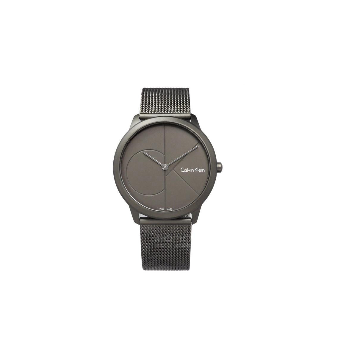  Shop Authentic Calvin Klein Minimal Grey Dial Grey Mesh Bracelet Watch for Men - K3M517P4 - Luxxuri
