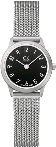  Shop Authentic Calvin Klein Minimal Black Dial Silver Mesh Bracelet Watch for Women - K3M53151 - Luxxuri