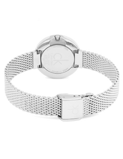  Shop Authentic Calvin Klein Firm White Dial Silver Mesh Bracelet Watch for Women - K3N23126 - Luxxuri