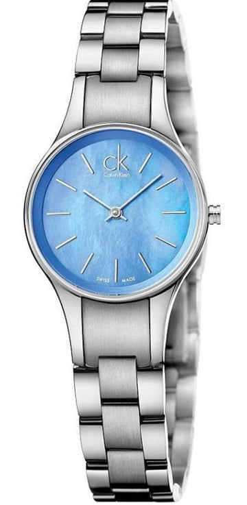  Shop Authentic Calvin Klein Simplicity Blue Dial Silver Steel Strap Watch for Women - K432314N - Luxxuri