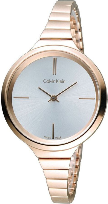  Shop Authentic Calvin Klein Lively White Dial Rose Gold Steel Strap Watch for Women - K4U23626 - Luxxuri