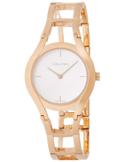  Shop Authentic Calvin Klein Class White Dial Rose Gold Steel Strap Watch for Women - K6R23626 - Luxxuri