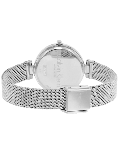  Shop Authentic Calvin Klein Authentic Black Dial Silver Mesh Bracelet Watch for Women - K8G23121 - Luxxuri
