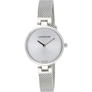  Shop Authentic Calvin Klein Authentic White Dial Silver Mesh Bracelet Watch for Women - K8G23126 - Luxxuri