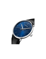  Shop Authentic Calvin Klein High Noon Quartz Blue Dial Black Leather Strap Watch for Men - K8M211CN - Luxxuri