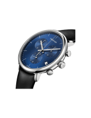  Shop Authentic Calvin Klein High Noon Chronograph Blue Dial Black Leather Strap Watch for Men - K8M271CN - Luxxuri