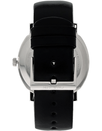  Shop Authentic Calvin Klein Posh Silver Dial Black Leather Strap Watch for Men - K8Q311C6 - Luxxuri
