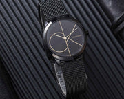  Shop Authentic Calvin Klein Minimal Black Dial Black Mesh Bracelet Watch for Women - K3M224X1 - Luxxuri