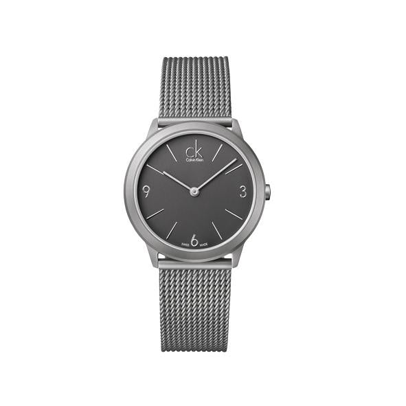  Shop Authentic Calvin Klein Minimal Grey Dial Silver Mesh Bracelet Watch for Men - K3M52154 - Luxxuri