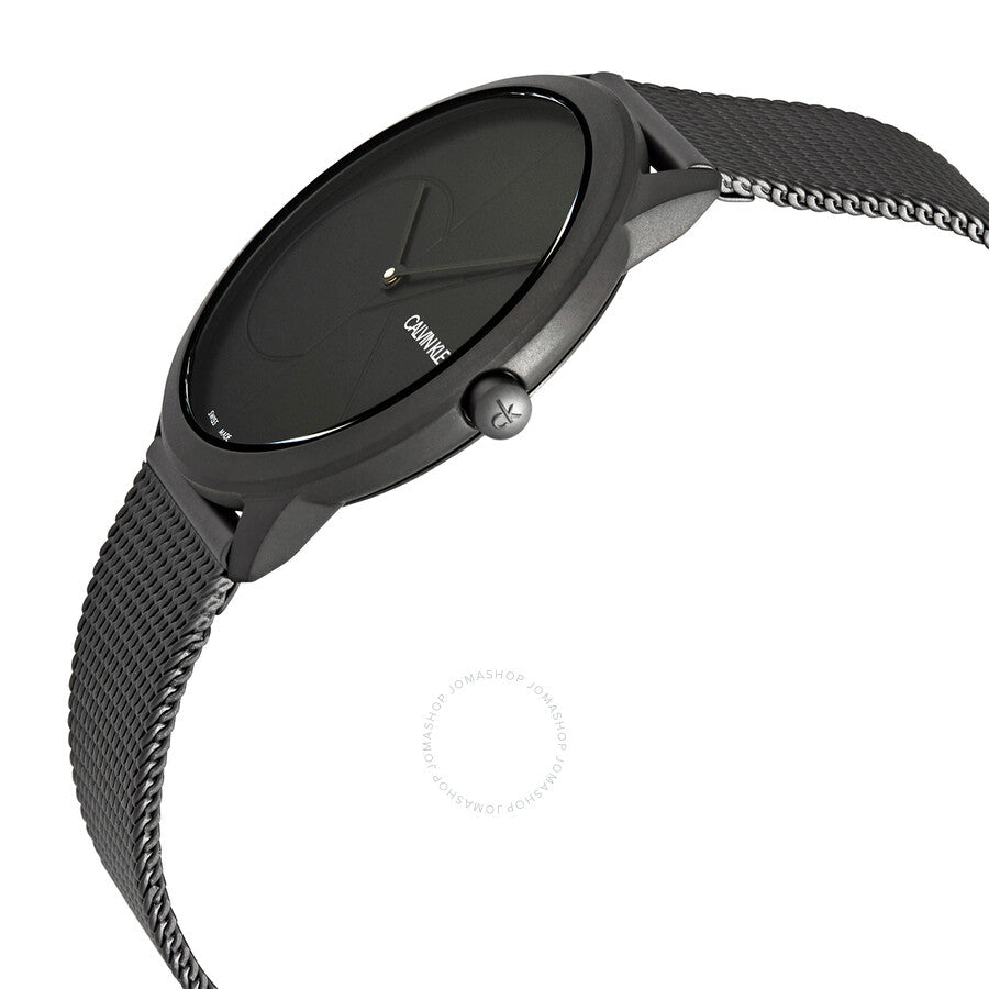  Shop Authentic Calvin Klein Minimal Black Dial Black Mesh Bracelet Watch for Men - K3M514B1 - Luxxuri