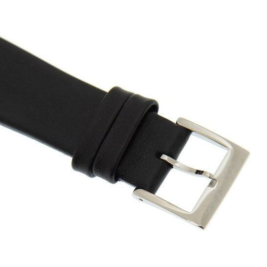  Shop Authentic Calvin Klein Minimal Black Dial Black Leather Strap Watch for Men - K3M221CS - Luxxuri