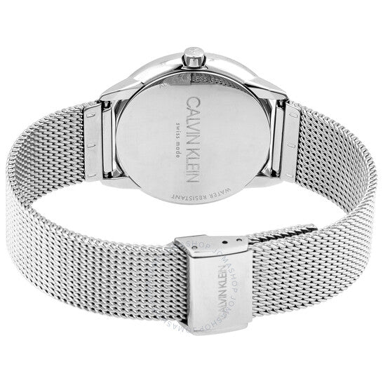  Shop Authentic Calvin Klein Minimal SIlver Dial Silver Mesh Bracelet Watch for Women - K3M221Y6 - Luxxuri