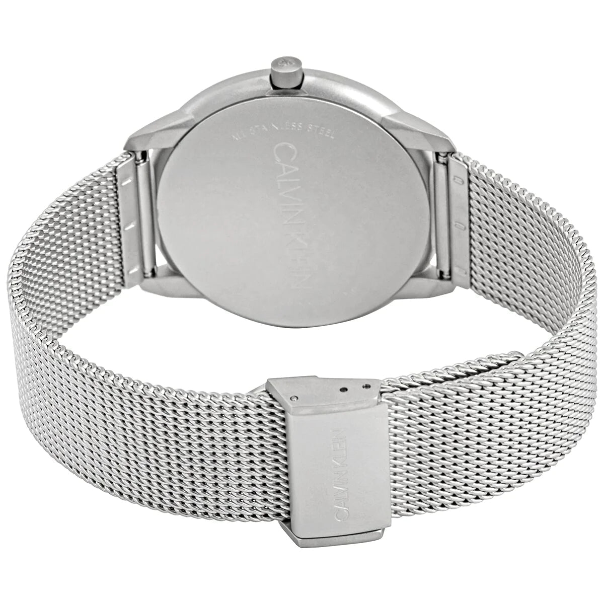  Shop Authentic Calvin Klein Minimal White Dial Silver Mesh Bracelet Watch for Men - K3M5115X - Luxxuri