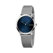  Shop Authentic Calvin Klein Minimal Blue Dial Silver Mesh Bracelet Watch for Women - K3M2212N - Luxxuri