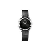  Shop Authentic Calvin Klein Skirt Black Dial Black Leather Strap Watch for Women - K2U231CS - Luxxuri