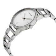  Shop Authentic Calvin Klein Stately White Dial Silver Steel Strap Watch for Women - K3G23126 - Luxxuri