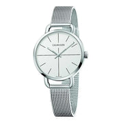  Shop Authentic Calvin Klein Even Quartz White Dial Silver Steel Strap Watch for Women - K7B21126 - Luxxuri