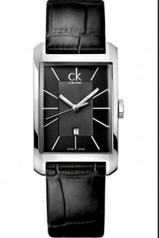  Shop Authentic Calvin Klein Window Black Dial Black Leather Strap Watch for Men - K2M23107 - Luxxuri