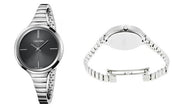  Shop Authentic Calvin Klein Lively Black Dial Silver Steel Strap Watch for Women - K4U23121 - Luxxuri