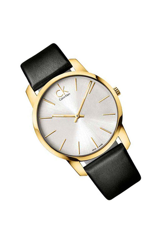  Shop Authentic Calvin Klein City Silver Dial Black Leather Strap Watch for Men - K2G21520 - Luxxuri