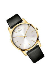  Shop Authentic Calvin Klein City Silver Dial Black Leather Strap Watch for Men - K2G21520 - Luxxuri
