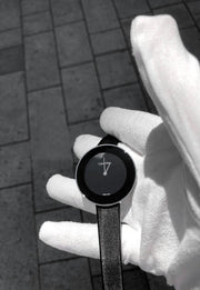  Shop Authentic Calvin Klein Chic Black Dial Black Leather Strap Watch for Women - K7N23CB1 - Luxxuri