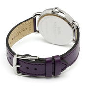 Coach Delancey White Dial Purple Leather Strap Watch for Women - 14502886