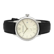 Shop Authentic Burberry The Classic Horseferry Beige Dial Black Leather Strap Watch for Men - BU10000 - Luxxuri