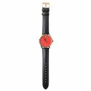  Shop Authentic Gucci G Timeless Coral Red Dial Black Leather Strap Watch For Men - YA126464 - Luxxuri