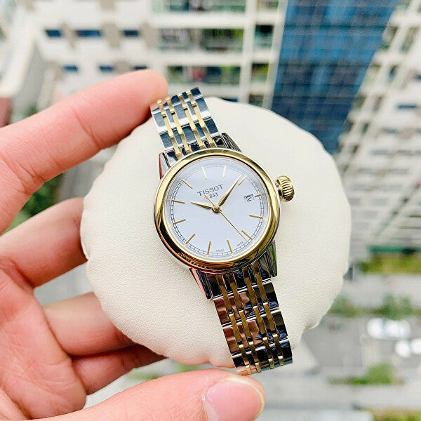  Shop Authentic Tissot T Classic Carson Quartz White Dial Two Tone Steel Strap Watch for Men - T085.410.22.011.00 - Luxxuri