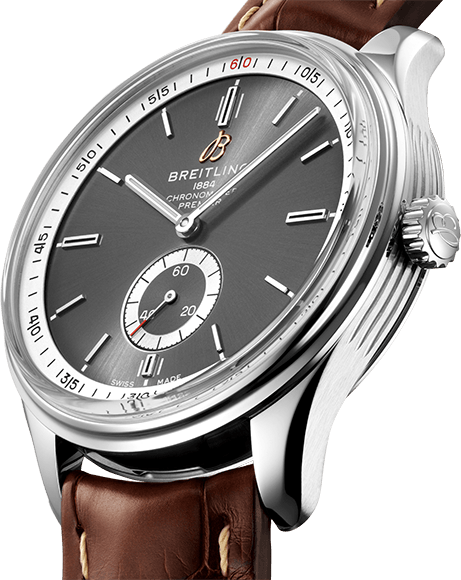  Shop Authentic Breitling Premier Automatic 40mm Grey Dial Brown Leather Strap Watch for Men - A37340351B1P2 - Luxxuri