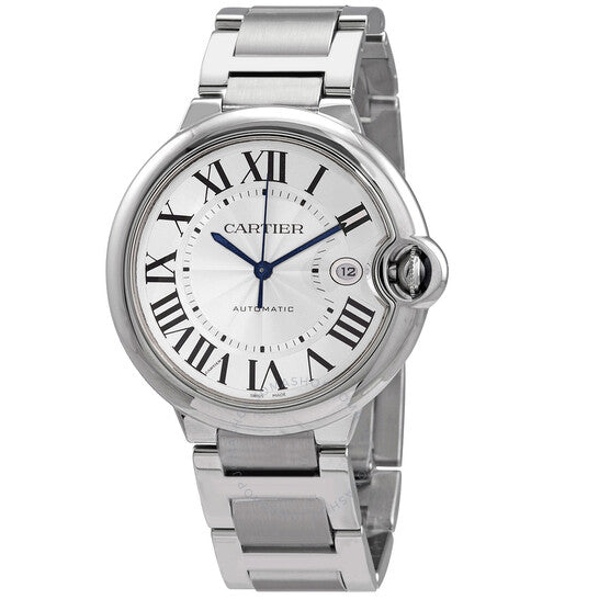  Shop Authentic Cartier Ballon Bleu De Cartier Silver Dial Silver Steel Strap Watch for Men - WSBB0049 - Luxxuri