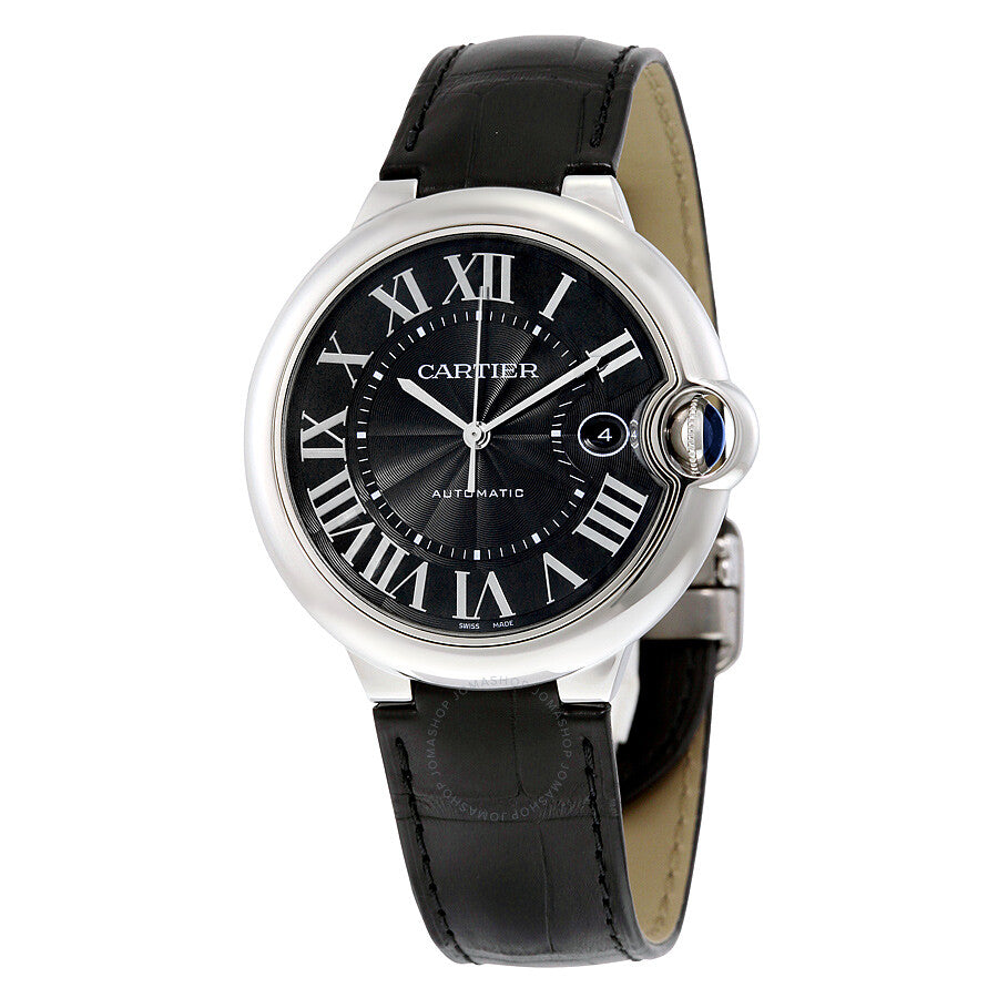  Shop Authentic Cartier Ballon Bleu De Cartier Black Dial Black Leather Strap Watch for Men - WSBB0003 - Luxxuri
