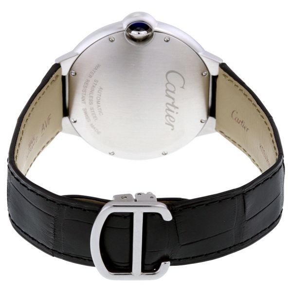  Shop Authentic Cartier Ballon Bleu De Cartier Black Dial Black Leather Strap Watch for Men - WSBB0003 - Luxxuri