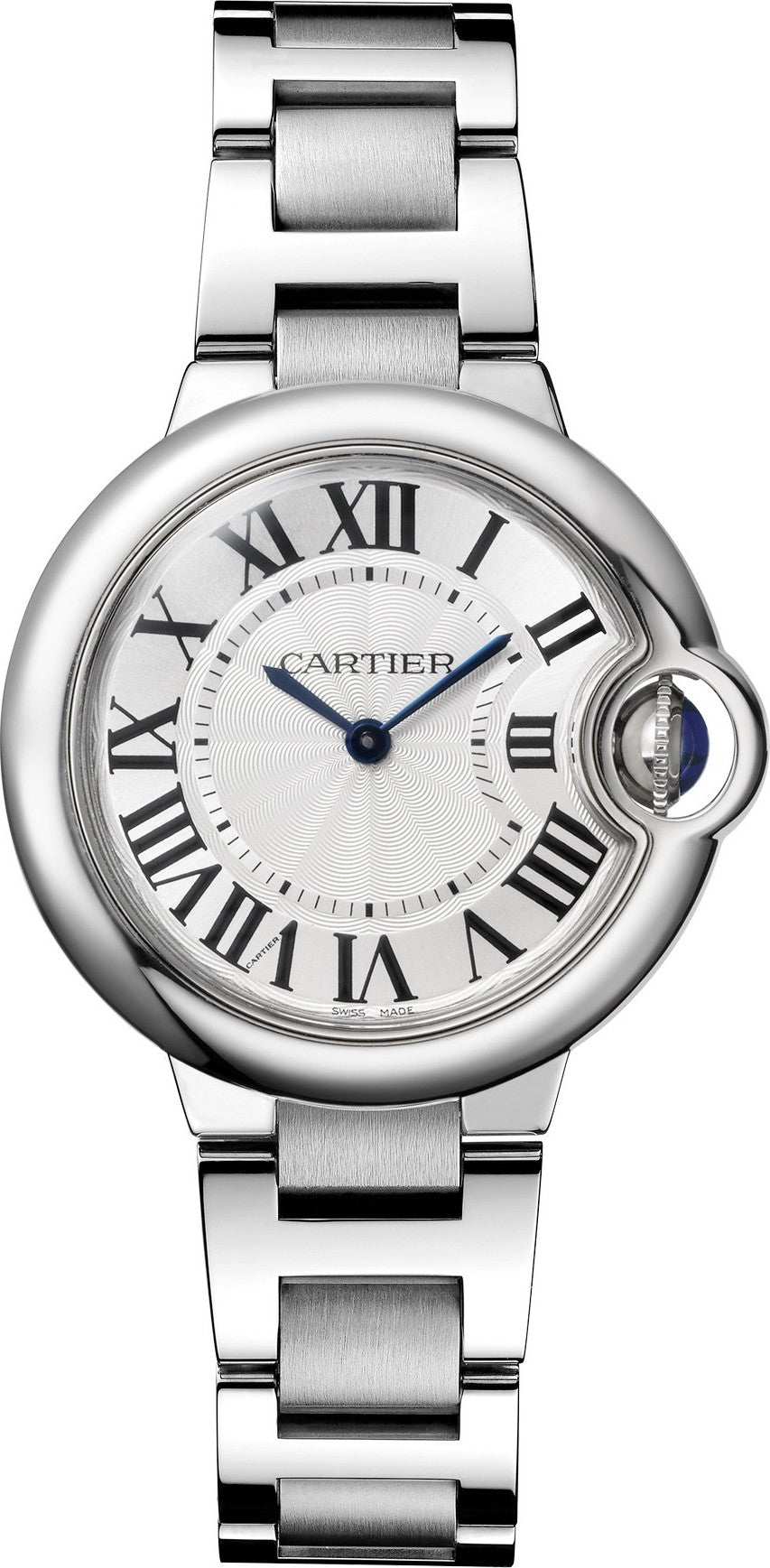  Shop Authentic Cartier Ballen Bleu De Cartier Silver Dial Silver Steel Strap Watch for Women - W6920084 - Luxxuri