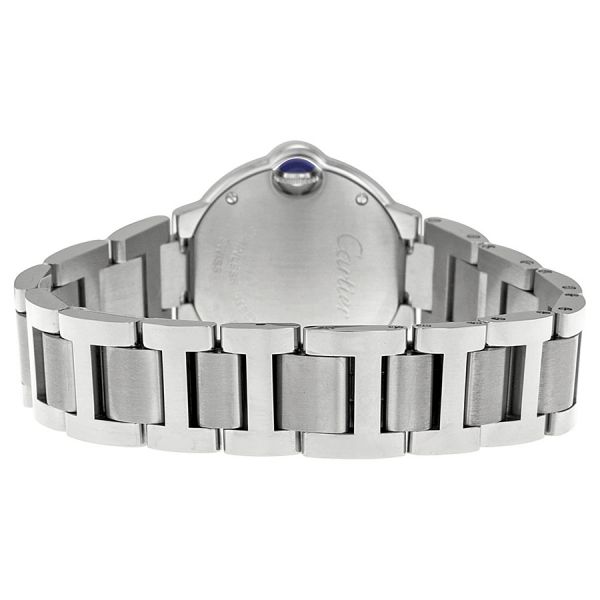  Shop Authentic Cartier Ballon Bleu de Cartier Diamonds Silver Dial Silver Steel Strap Watch for Women - WE902073 - Luxxuri