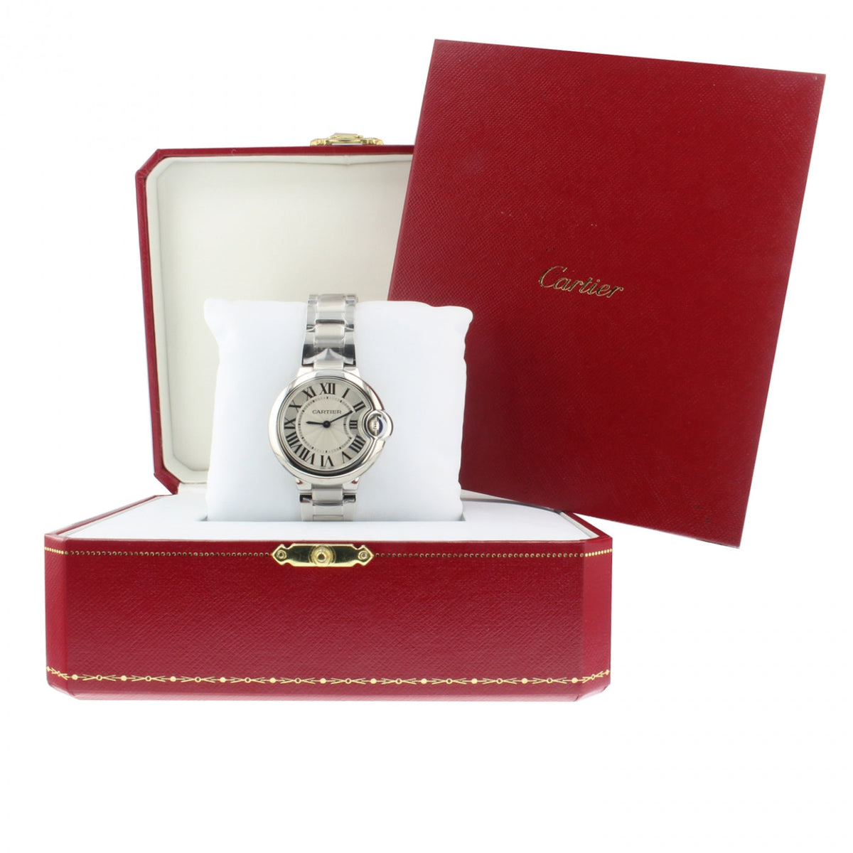  Shop Authentic Cartier Ballen Bleu De Cartier Silver Dial Silver Steel Strap Watch for Women - W6920084 - Luxxuri