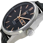 Shop Authentic Tag Heuer Carrera Calibre 5 Automatic Black Dial Black Leather Strap Watch for Men - WAR201C.FC6266 - Luxxuri