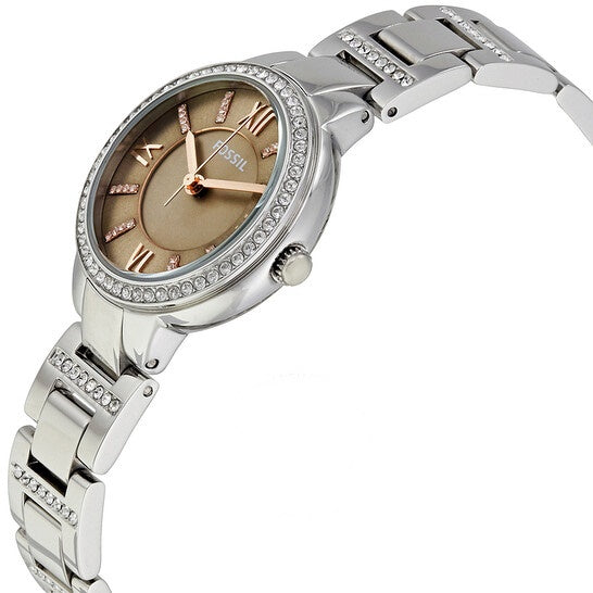  Shop Authentic Fossil Virginia Taupe Dial Silver Steel Strap Watch for Women - ES4147 - Luxxuri