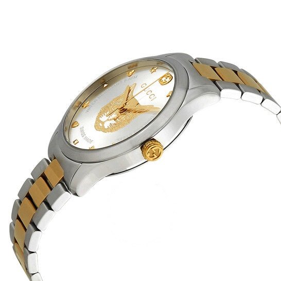  Shop Authentic Gucci G Timeless Silver Dial Two Tone Steel Strap Watch For Women - YA1264074 - Luxxuri