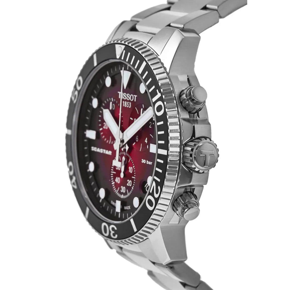  Shop Authentic Tissot Seastar 1000 Chronograph Red Dial Silver Steel Strap Watch For Men - T120.417.11.421.00 - Luxxuri