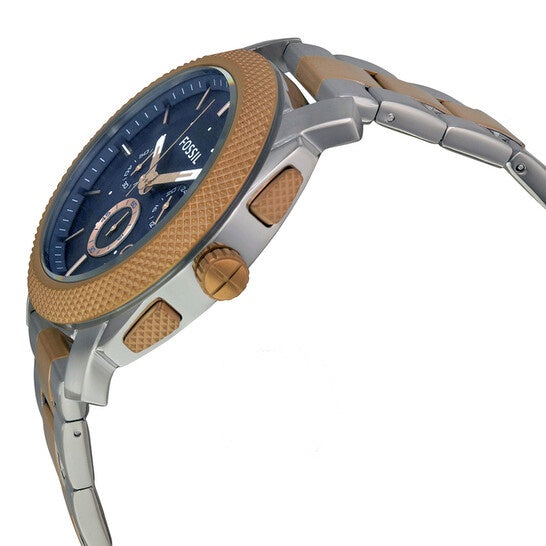  Shop Authentic Fossil Machine Blue Dial Two Tone Steel Strap Watch for Men - FS5037 - Luxxuri