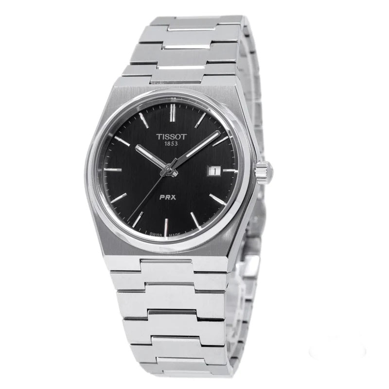  Shop Authentic Tissot PRX Quartz Black Dial Silver Steel Strap Watch For Men - T137.410.11.051.00 - Luxxuri