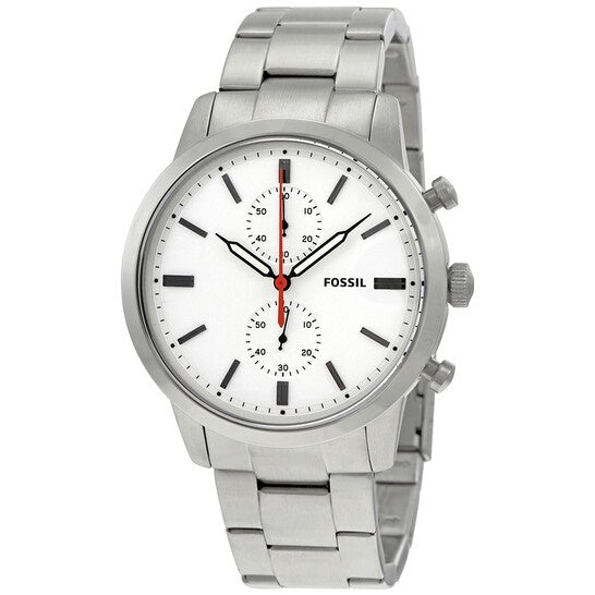  Shop Authentic Fossil Townsman White Dial Silver Steel Strap Watch for Men - FS5346 - Luxxuri
