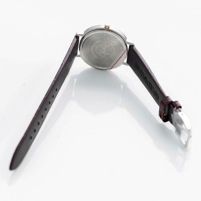  Shop Authentic Emporio Armani Dress Quartz Silver Dial Brown Leather Strap Watch For Women - AR11063 - Luxxuri