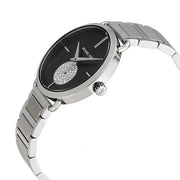  Shop Authentic Michael Kors Portia Black Dial Silver Steel Strap Watch for Women - MK3638 - Luxxuri