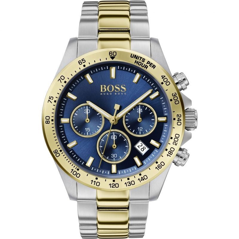  Shop Authentic Hugo Boss Hero Blue Dial Two Tone Steel Strap Watch for Men - 1513767 - Luxxuri