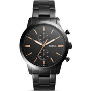  Shop Authentic Fossil Townsman Chronograph Black Dial Black Steel Strap Watch for Men - FS5379 - Luxxuri