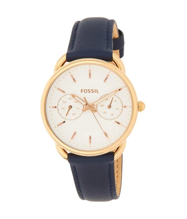  Shop Authentic Fossil Tailor White Dial Blue Leather Strap Watch for Women - ES4260 - Luxxuri